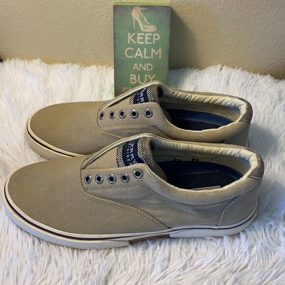 Sperry Salt Wash Sz 7.5 Chino Sneakers - Picture 2 of 14